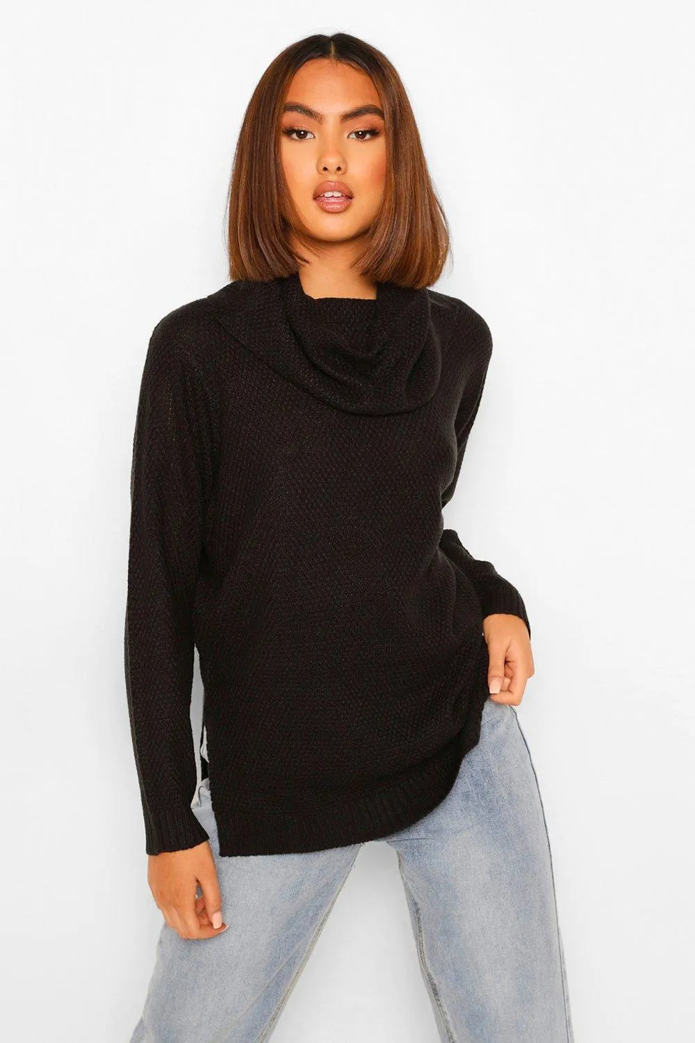 Cowl Neck Light Weight Sweater