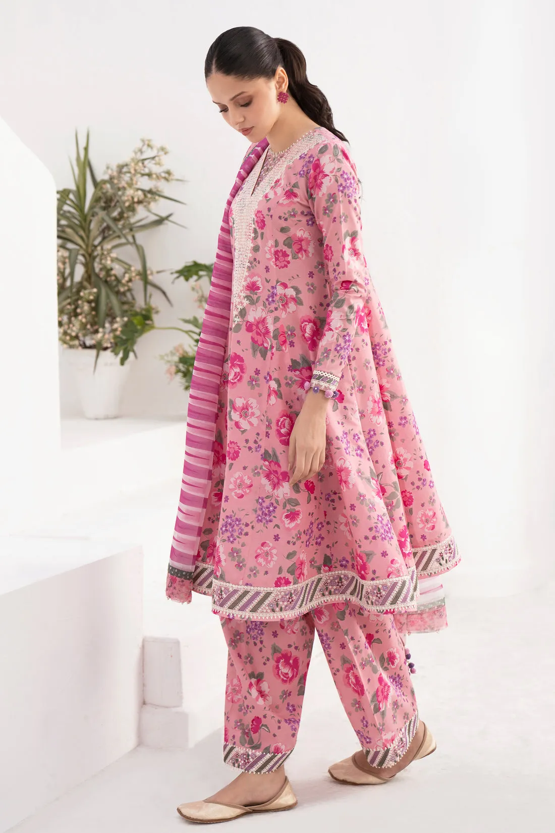 Delia by Jazmin Summer Embroidered Lawn Unstitched 3Pc Suit D-07