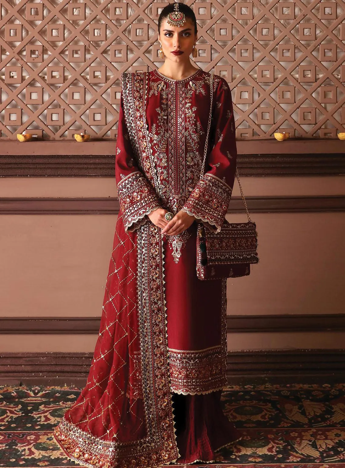 Divani By Afrozeh Embroidered Raw Silk Unstitched 3 Piece Suit - AFR23DSE AS-V2-05 NAAZ