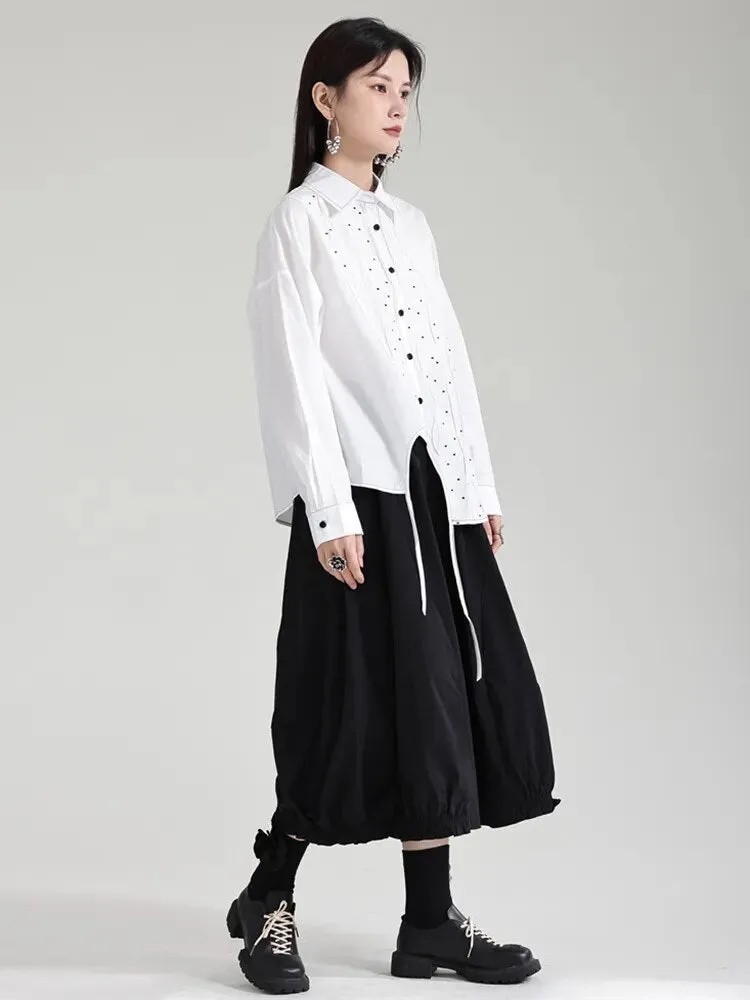 Dottir Asymmetrical Blouse - White