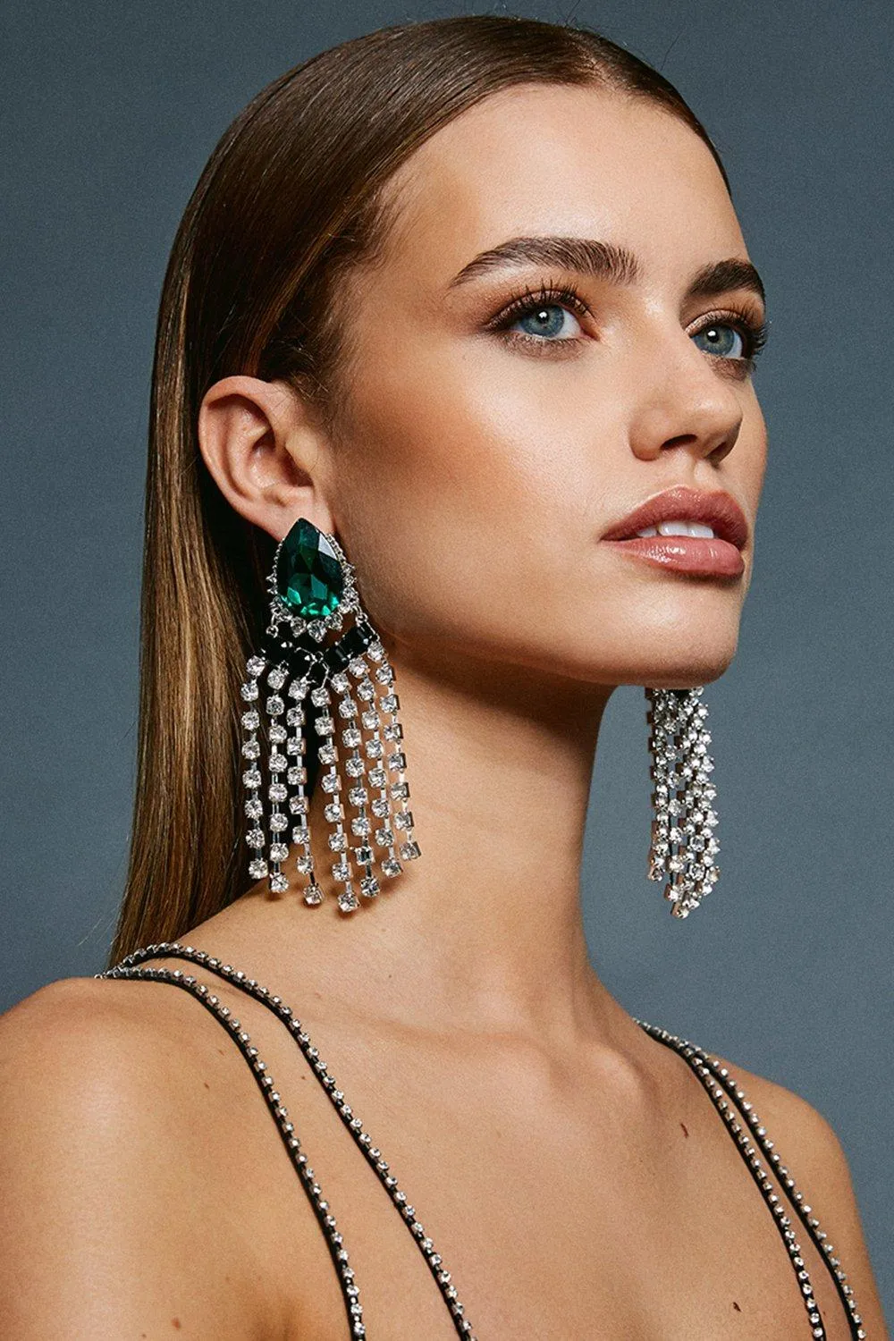 Emerald Statement Earrings | Karen Millen