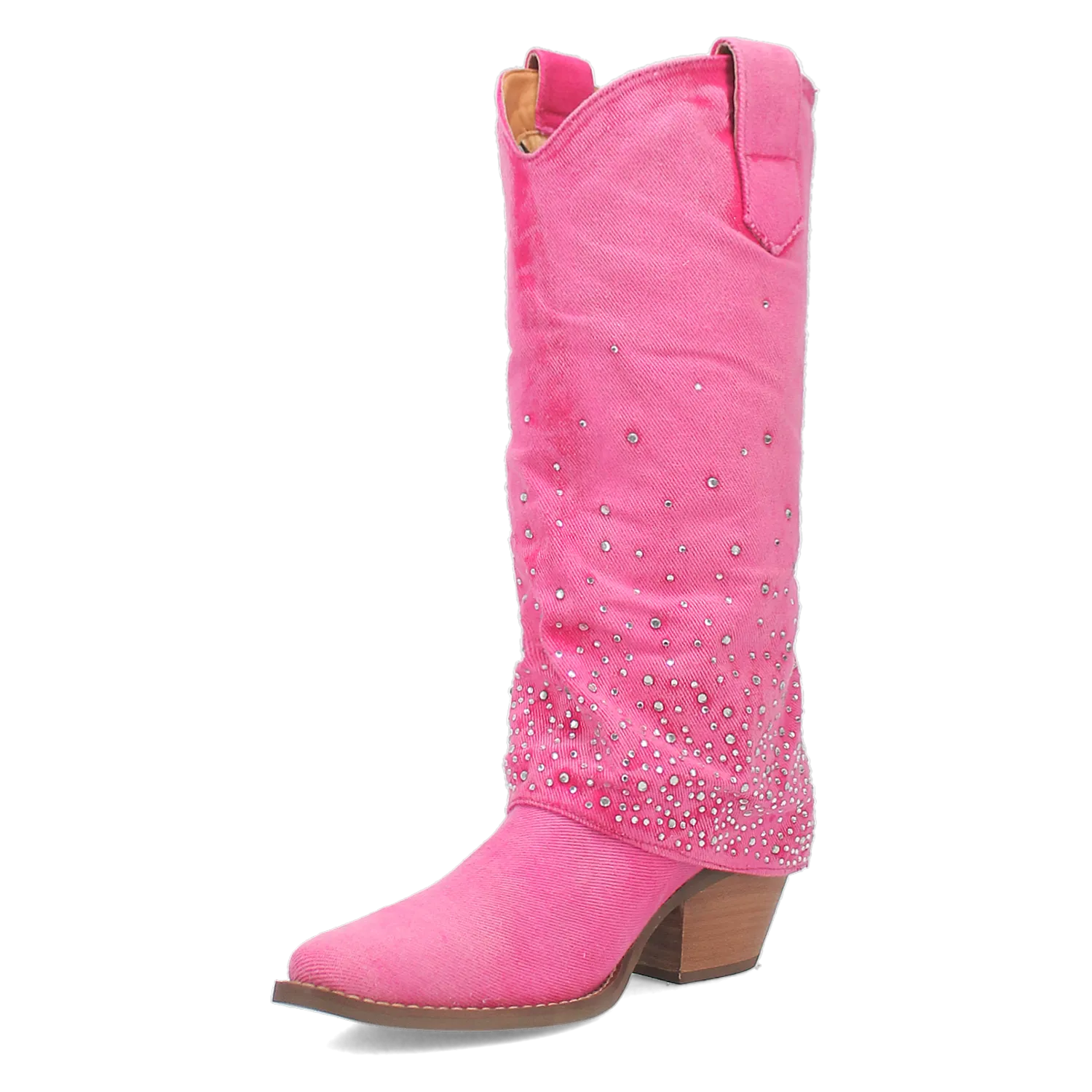 Eye Candy Pink Denim & Rhinestone Boot (DS)