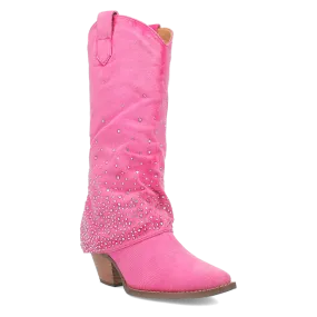 Eye Candy Pink Denim & Rhinestone Boot (DS)