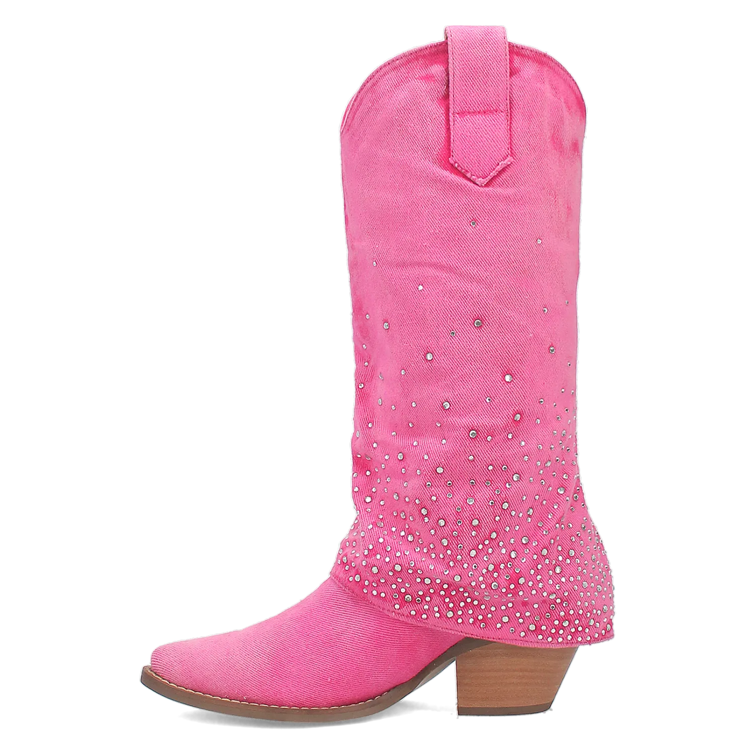 Eye Candy Pink Denim & Rhinestone Boot (DS)