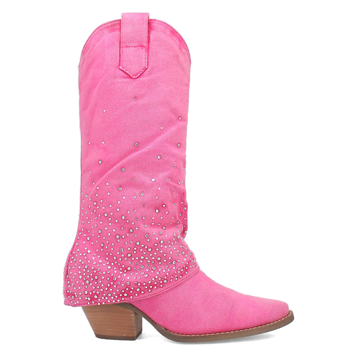 Eye Candy Pink Denim & Rhinestone Boot (DS)