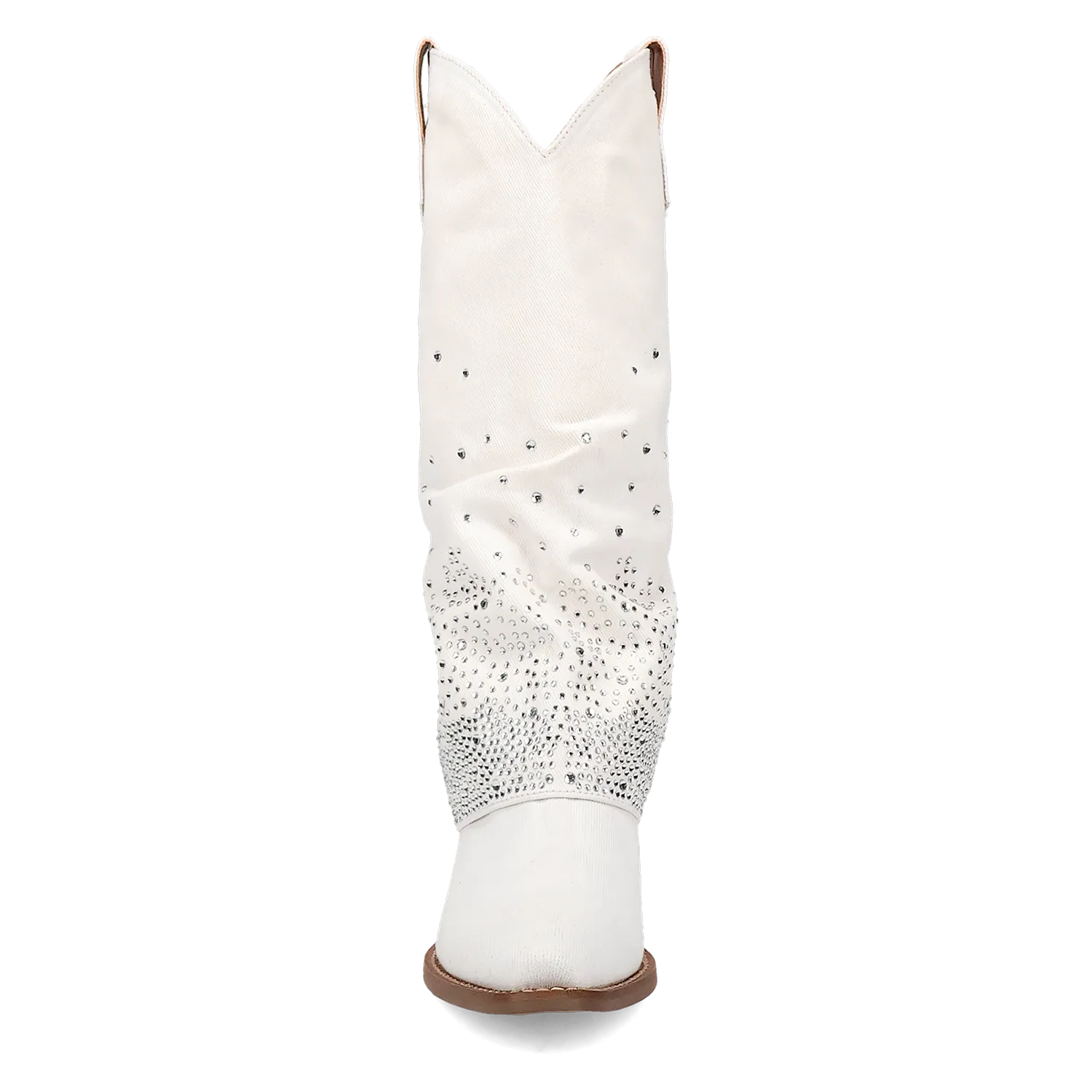 Eye Candy White Denim & Rhinestone Boot (DS)