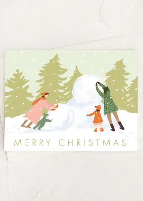 Family Snowman Card