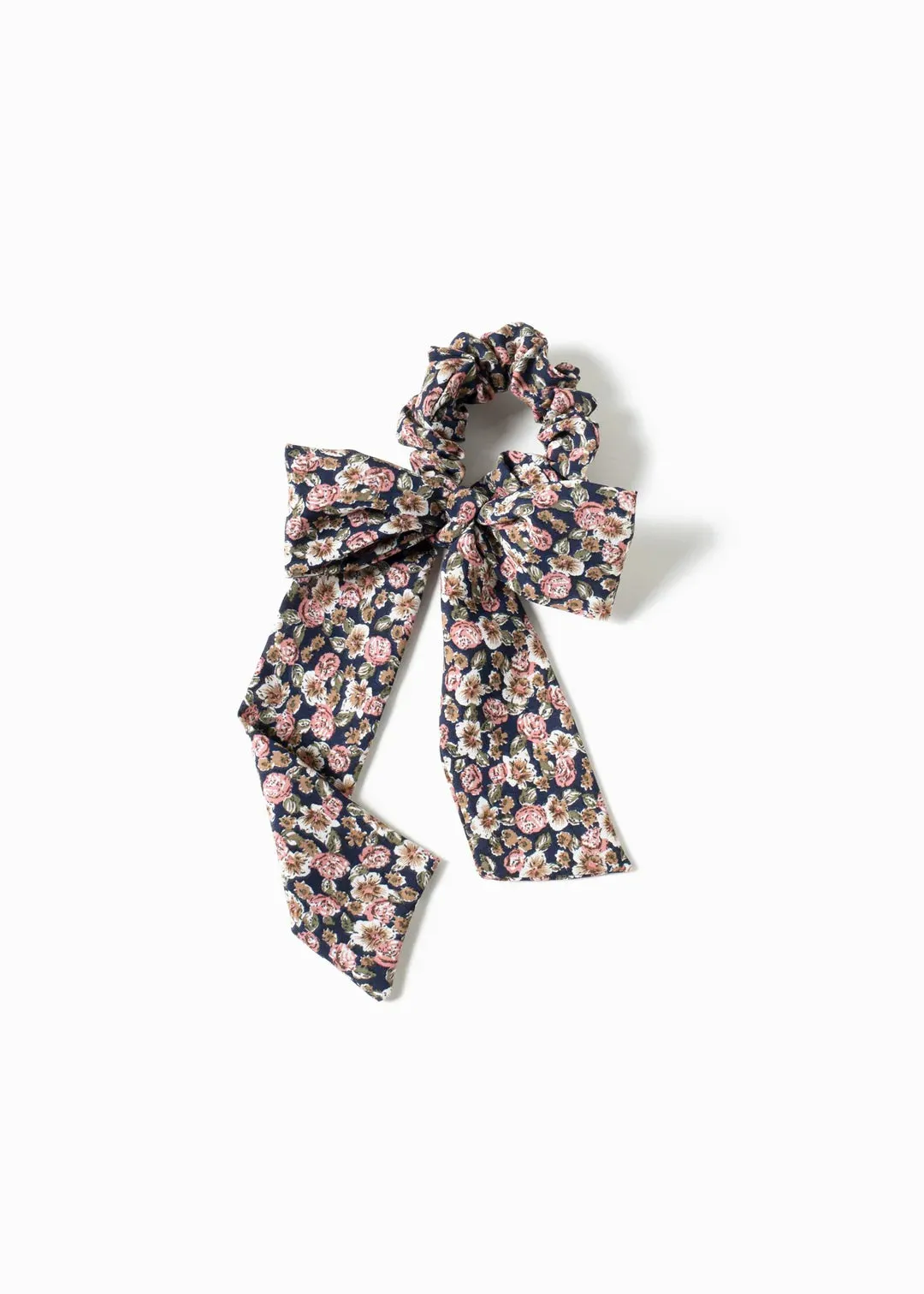 Floral Scarf Scrunche in Rose