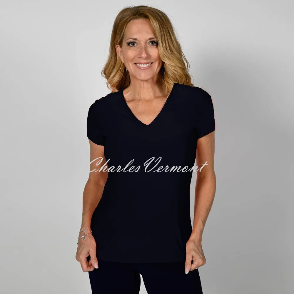 Frank Lyman V-Neck Top - Style 236032 (Midnight Blue)