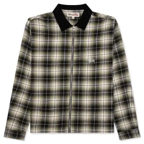 Frank Plaid Zip Shirt - Taupe