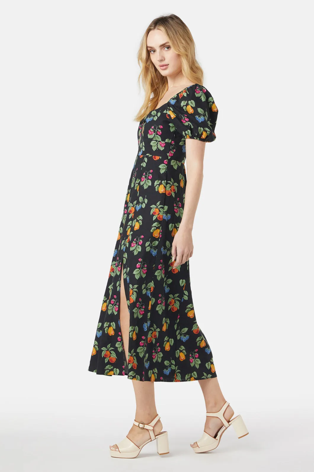 French Fruit Midi Dress