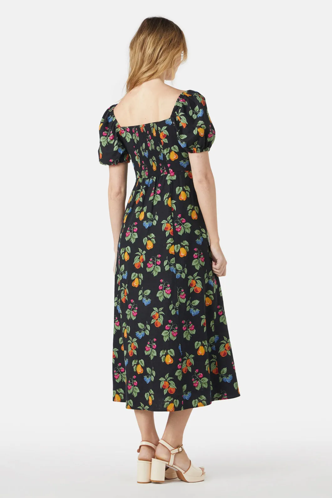 French Fruit Midi Dress