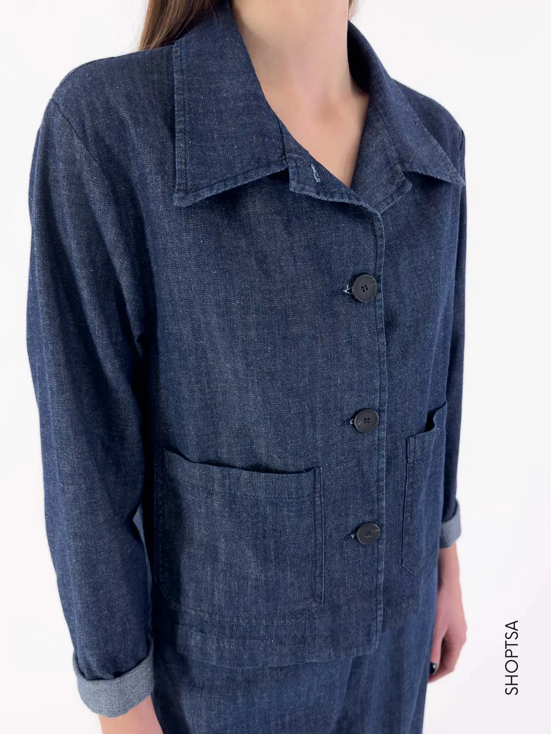 Giacca camicia jeans leggero