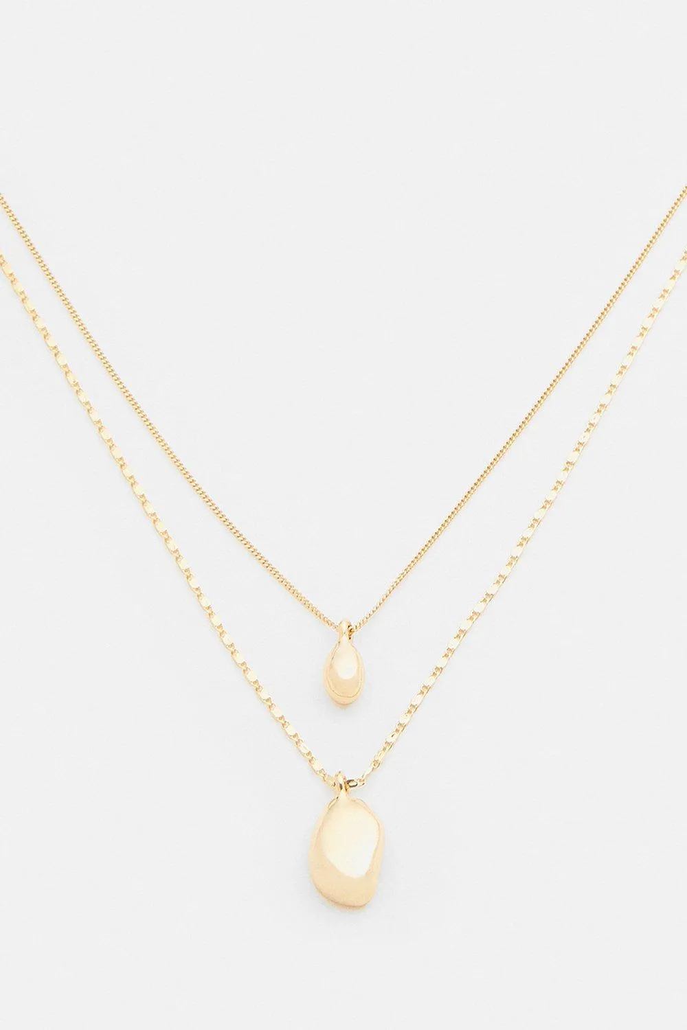 Gold Plated Layered Necklace | Karen Millen