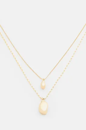 Gold Plated Layered Necklace | Karen Millen