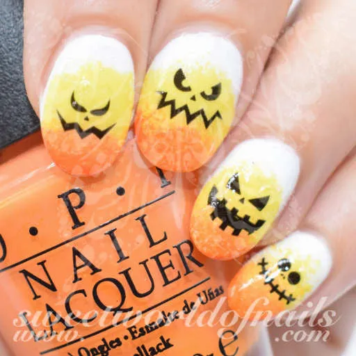 Halloween Nail Art Scary Faces Water Decals