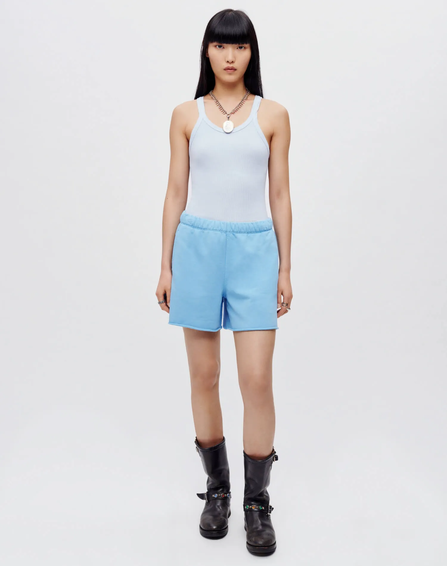 Hanes Ribbed Tank - Baby Blue