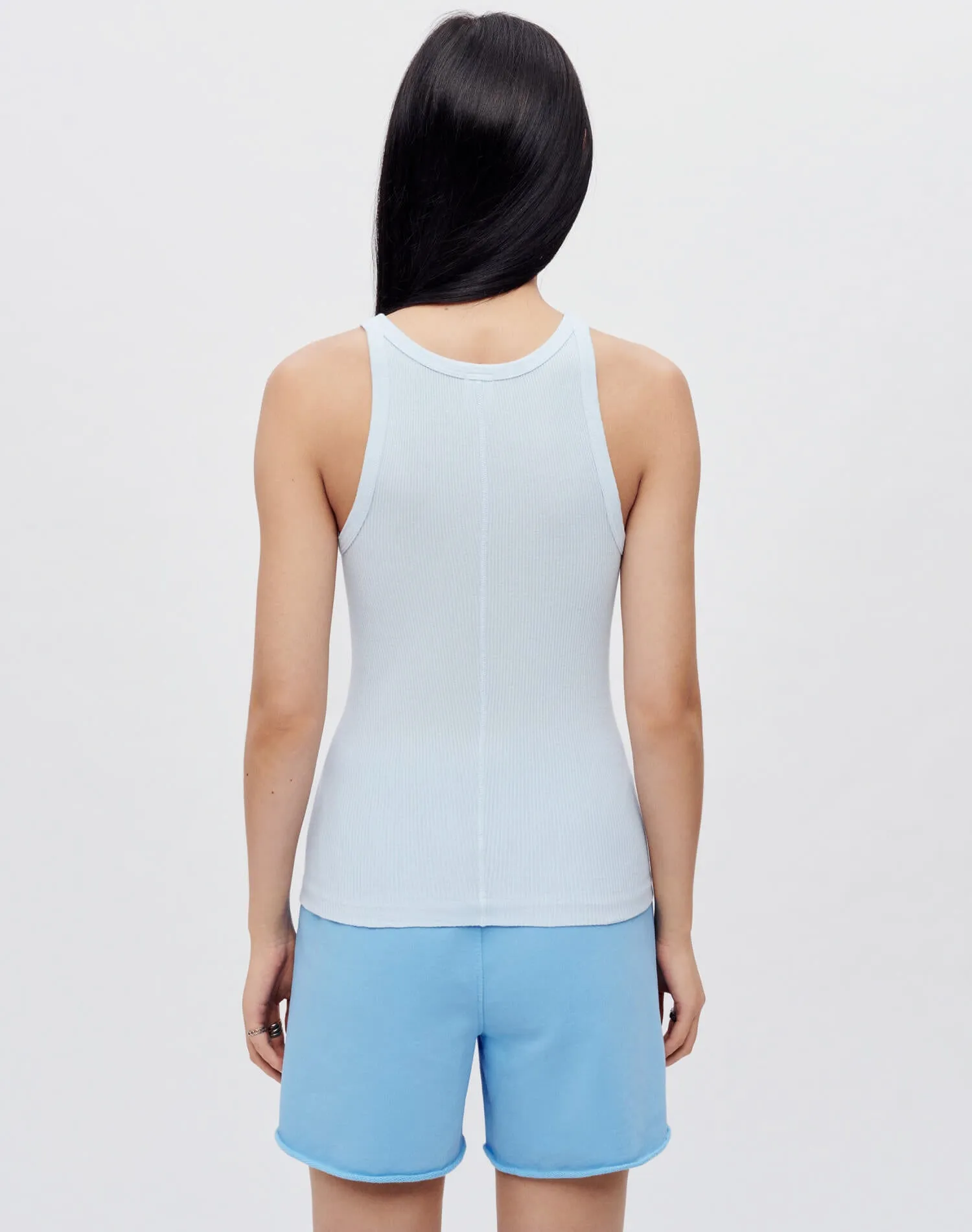 Hanes Ribbed Tank - Baby Blue