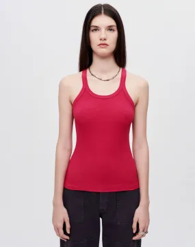 Hanes Ribbed Tank - Dragon Fruit