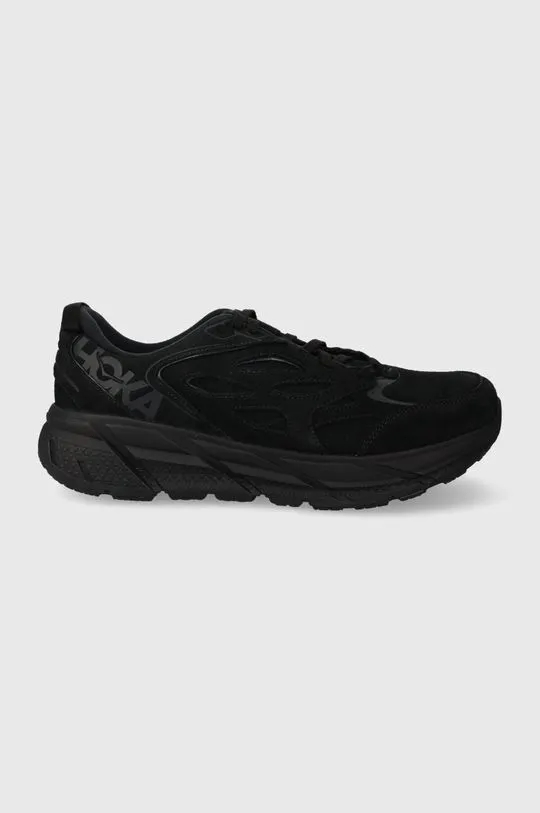 Hoka One One suede shoes Us Clifton L navy blue color