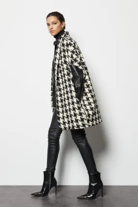 Houndstooth Print Cape | Karen Millen