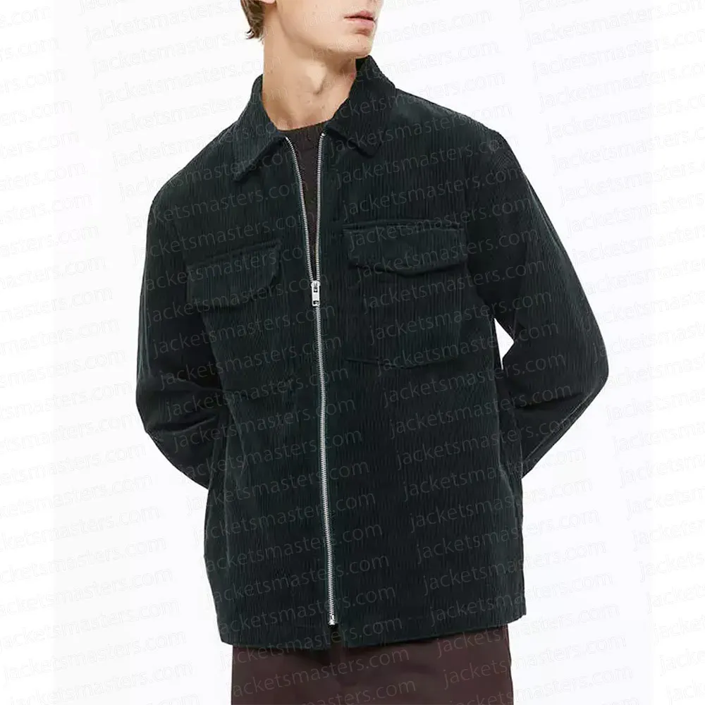 How I Met Your Father Suraj Sharma Black Corduroy Jacket