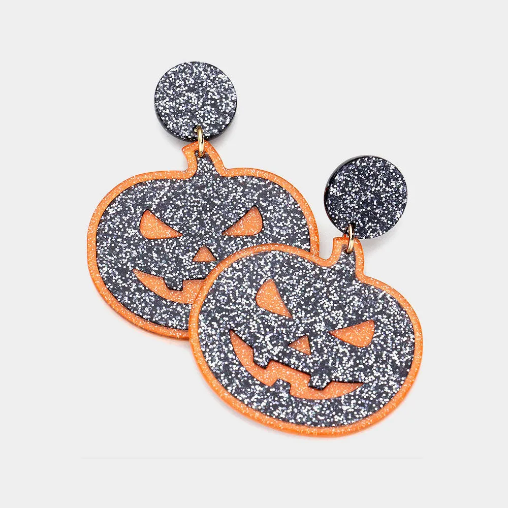 iLLASPARKZ Resin Pumpkin Dangle Earrings