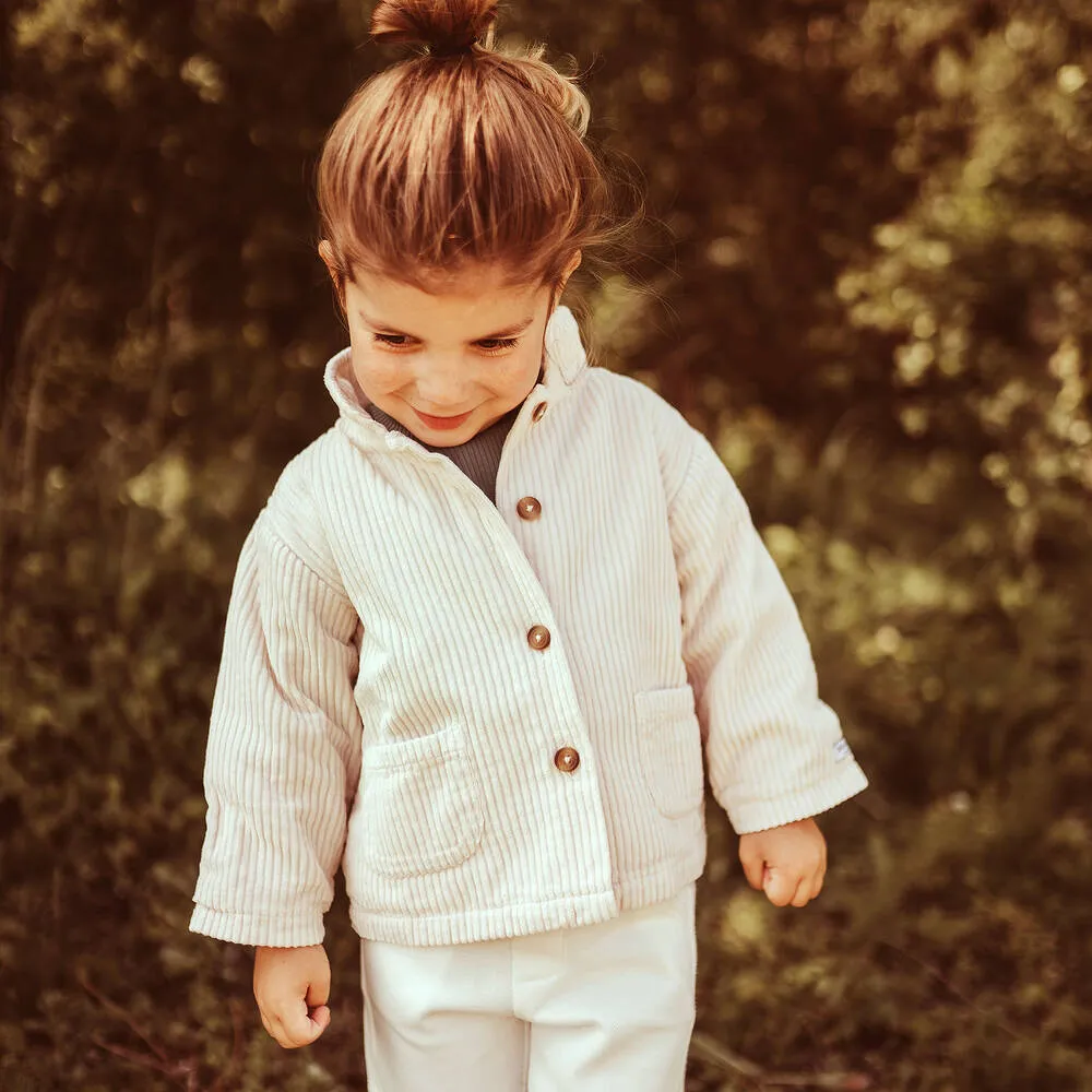 Ivory Cotton Corduroy Jacket