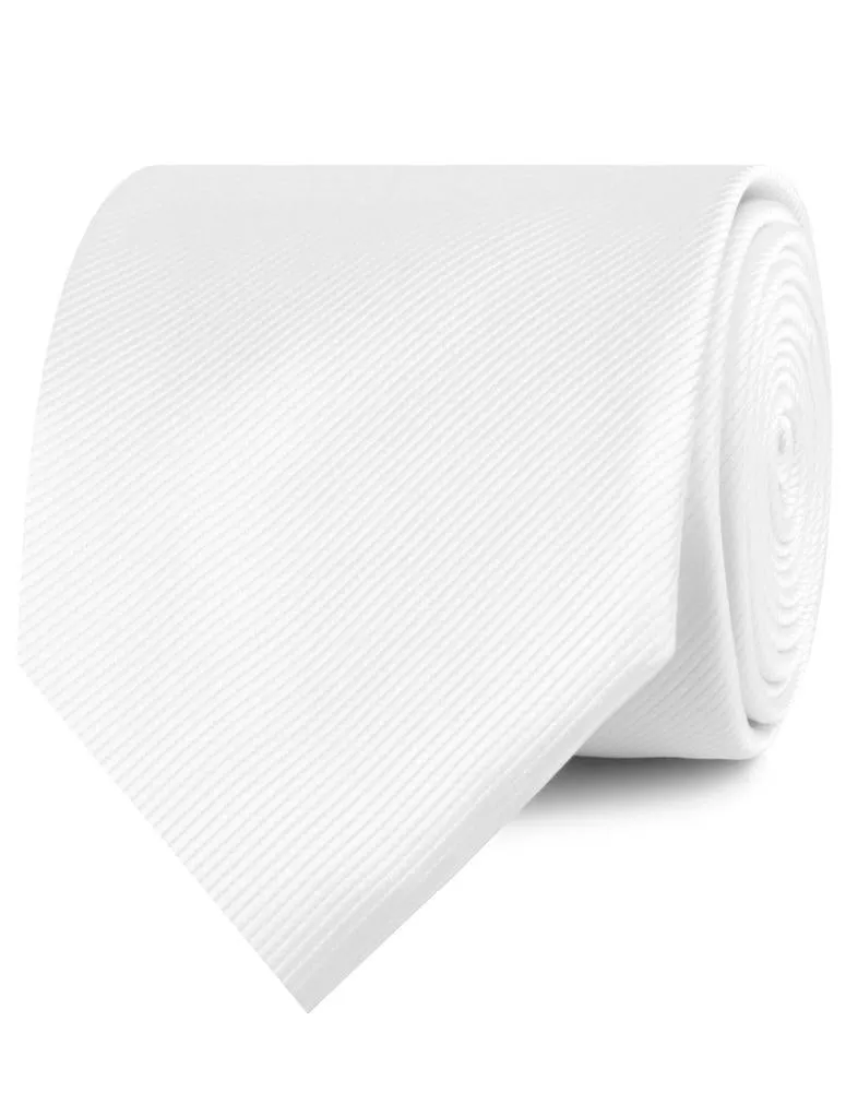 Ivory Crisp Twill Necktie