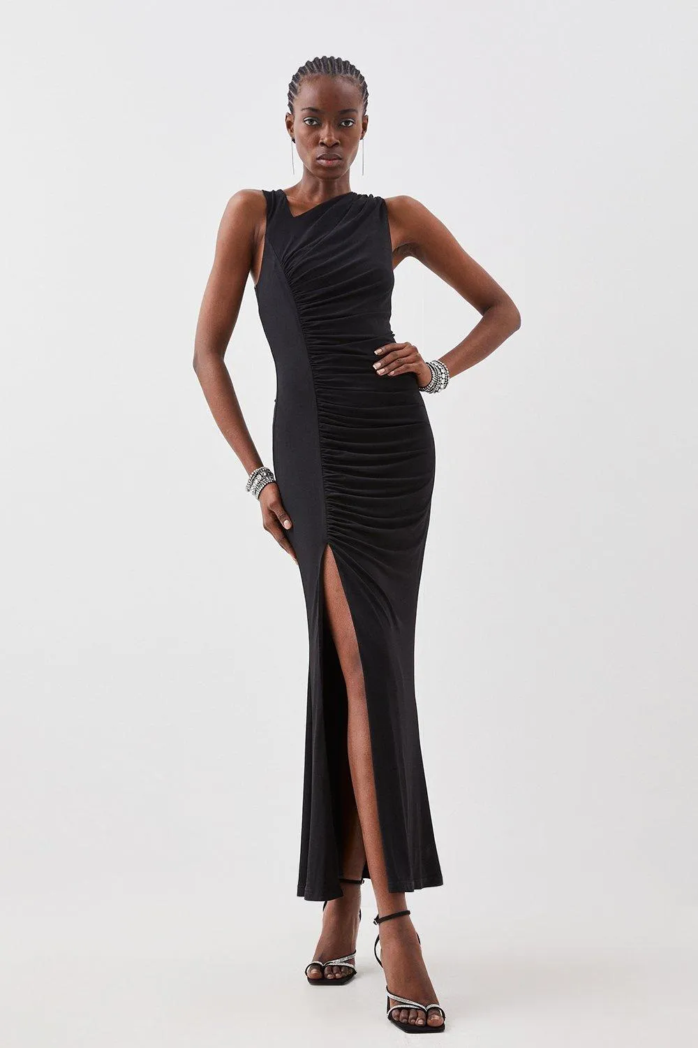 Jersey Crepe Cowl Maxi Dress | Karen Millen