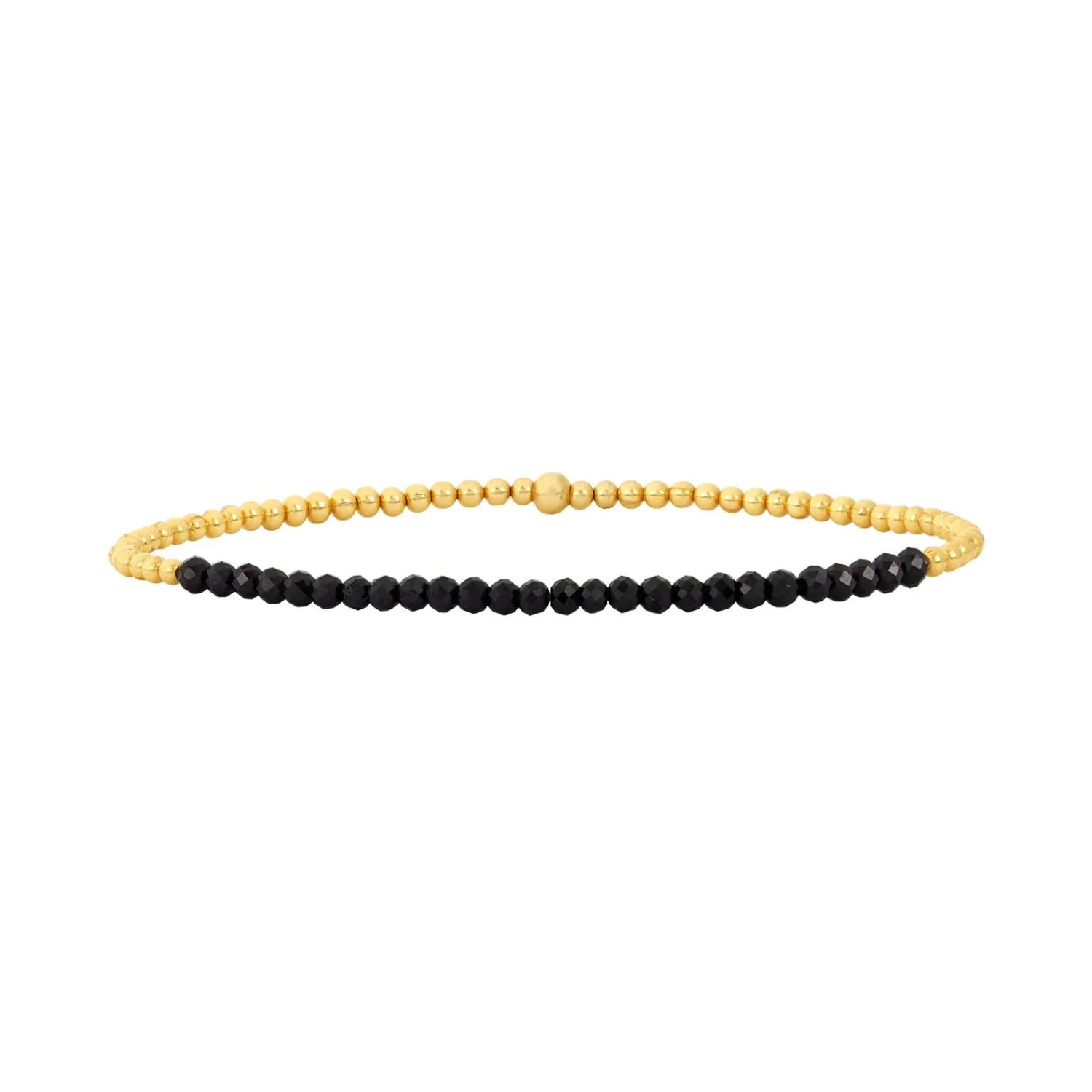 Karen Lazar Design 2MM Signature Bracelet with Black Spinel