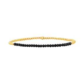 Karen Lazar Design 2MM Signature Bracelet with Black Spinel