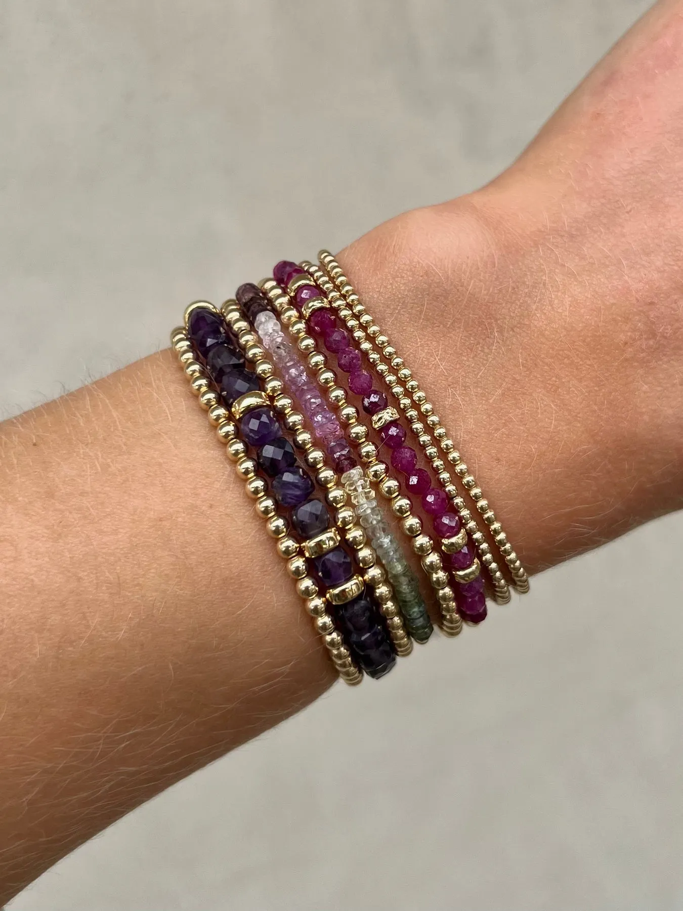 Karen Lazar Design 2MM Signature Bracelet With Vino Ombré