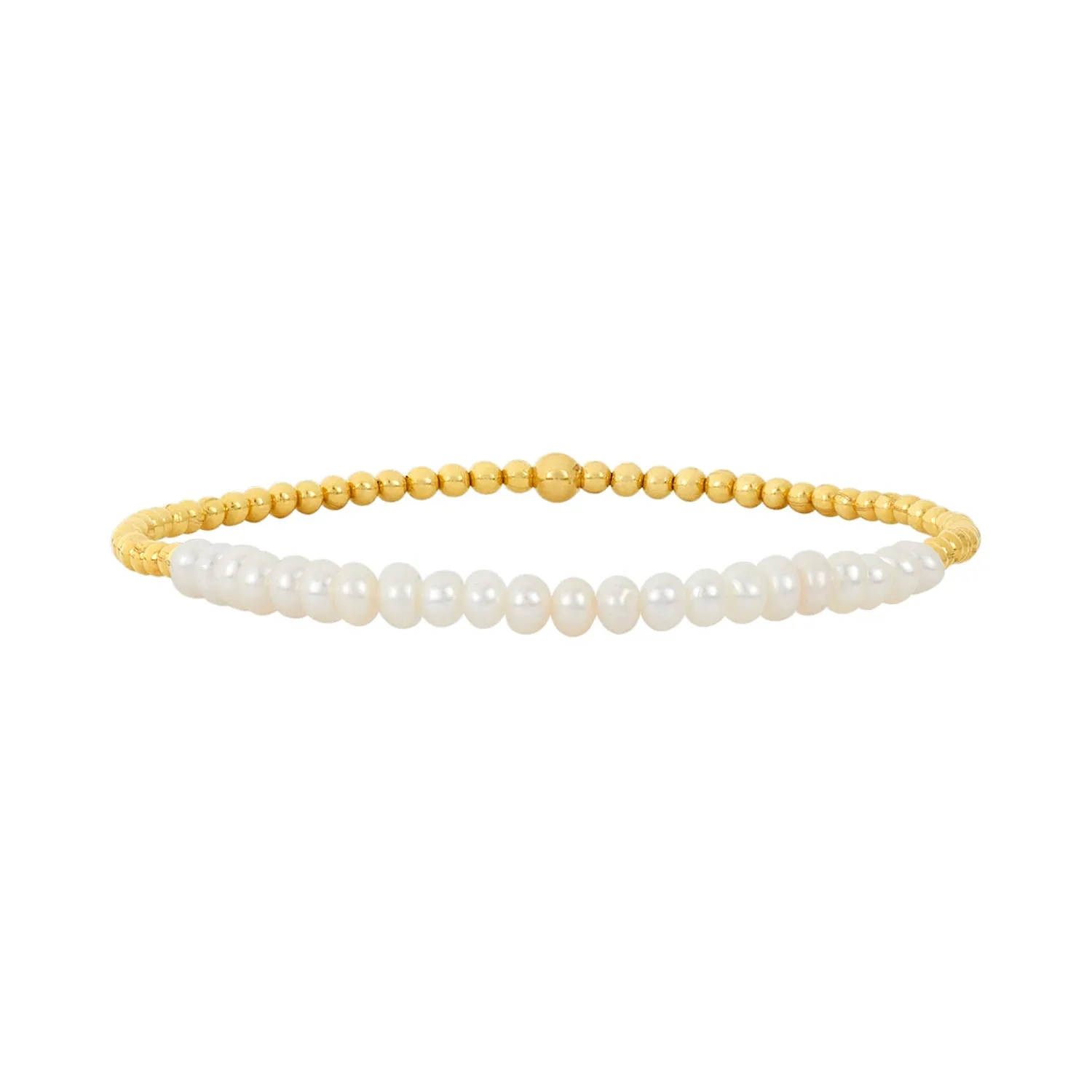 Karen Lazar Design 2MM Signature Bracelet with White Pearl