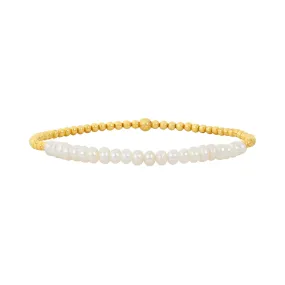 Karen Lazar Design 2MM Signature Bracelet with White Pearl