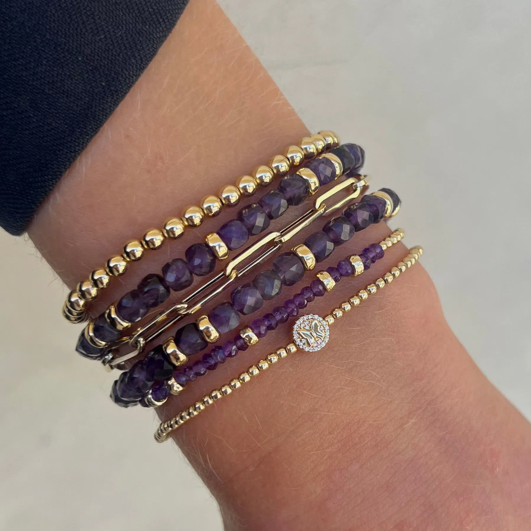 Karen Lazar Design February Amethyst and Rondelle Bracelet