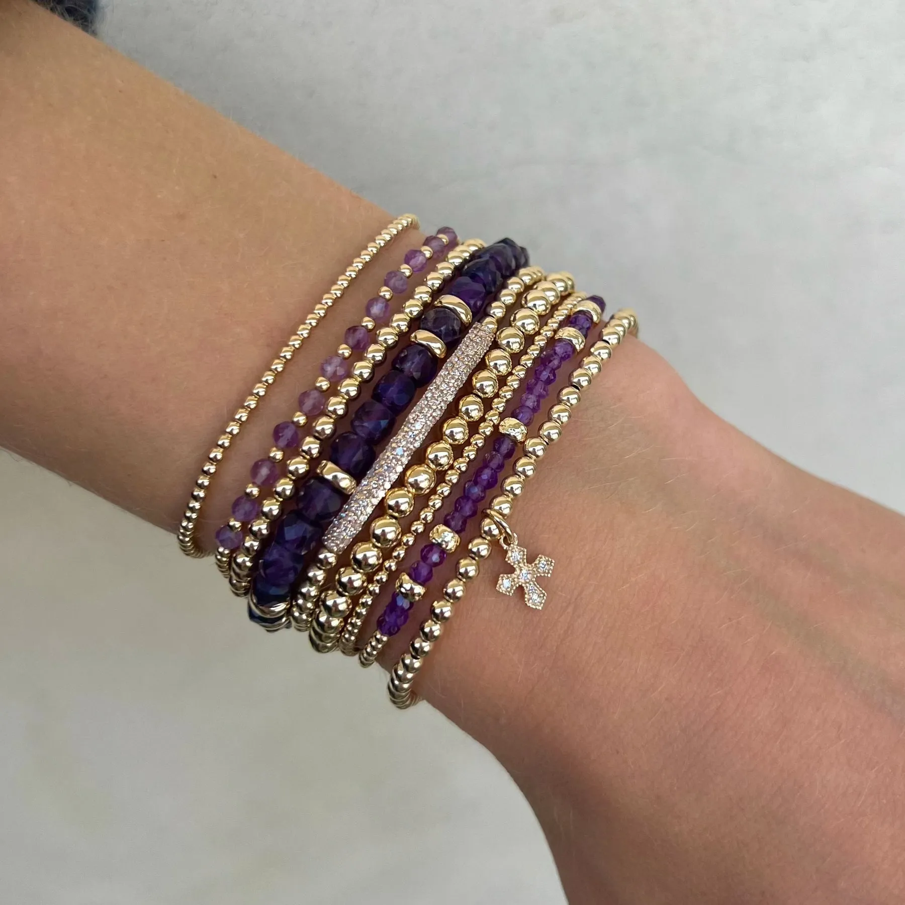 Karen Lazar Design February Amethyst and Rondelle Bracelet