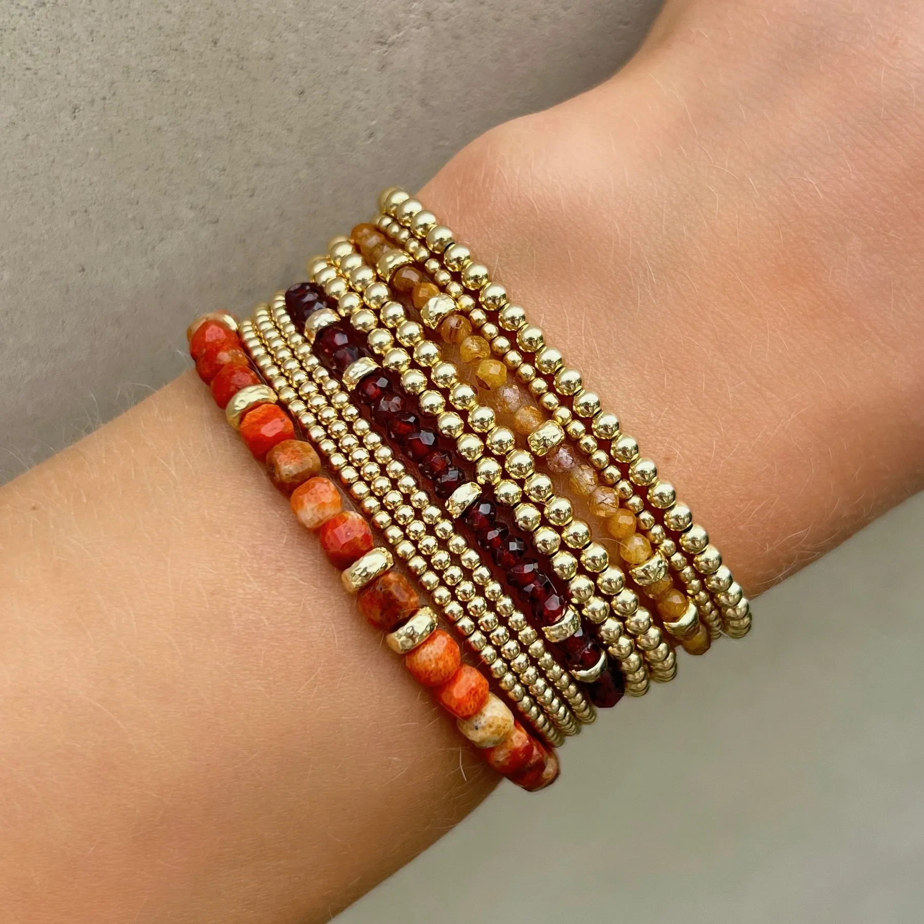 Karen Lazar Design January Garnet and Rondelle Bracelet