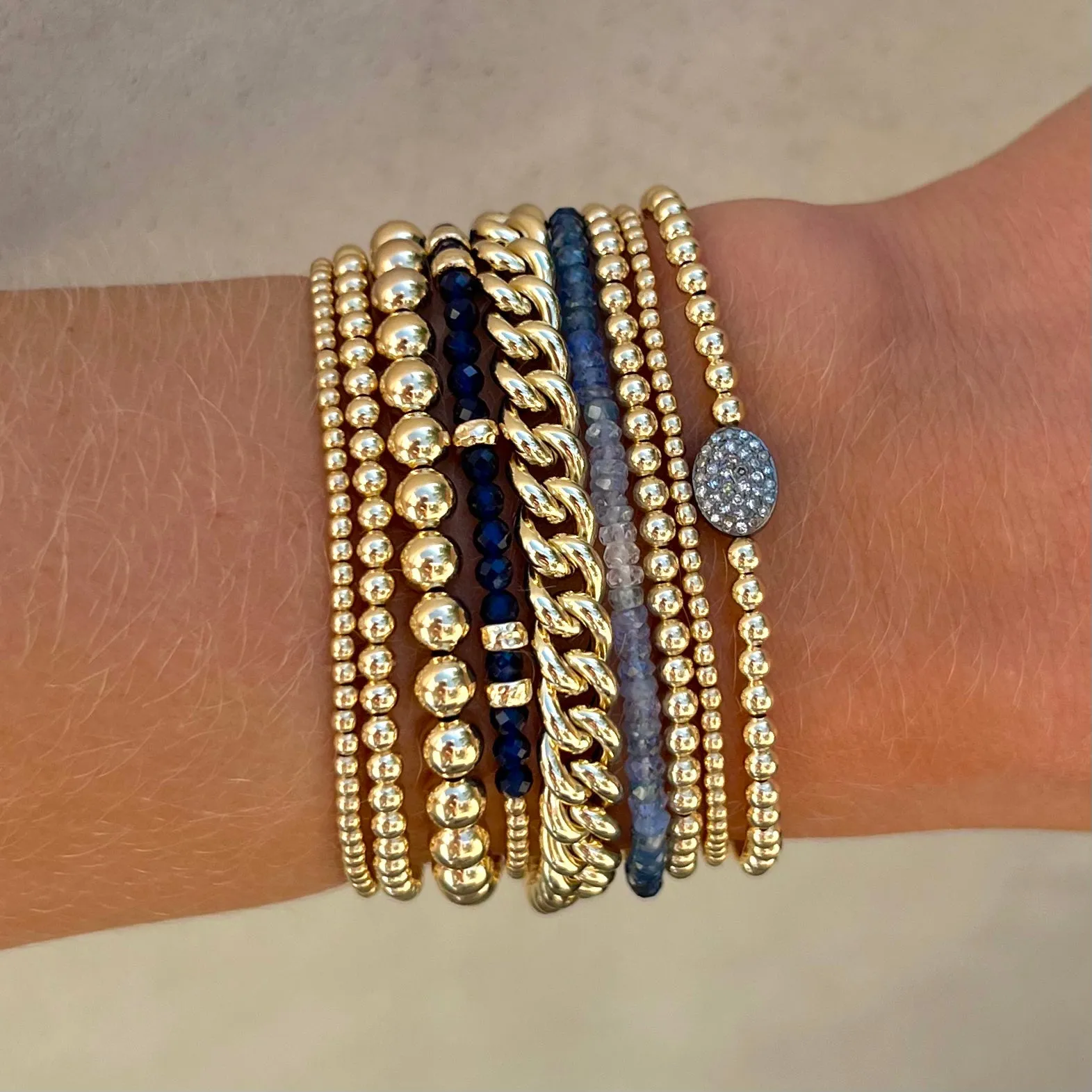 Karen Lazar Design September Blue Sapphire and Rondelle Bracelet