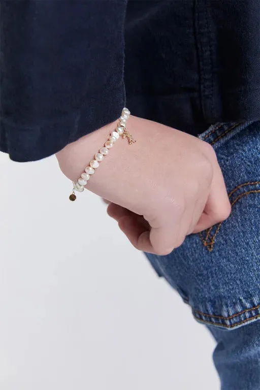 Karen Walker - Mini Girl with Pearls Bracelet Gold Plated