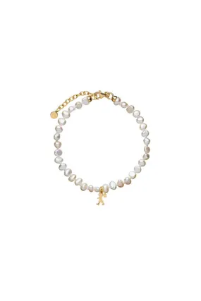 Karen Walker - Mini Girl with Pearls Bracelet Gold Plated