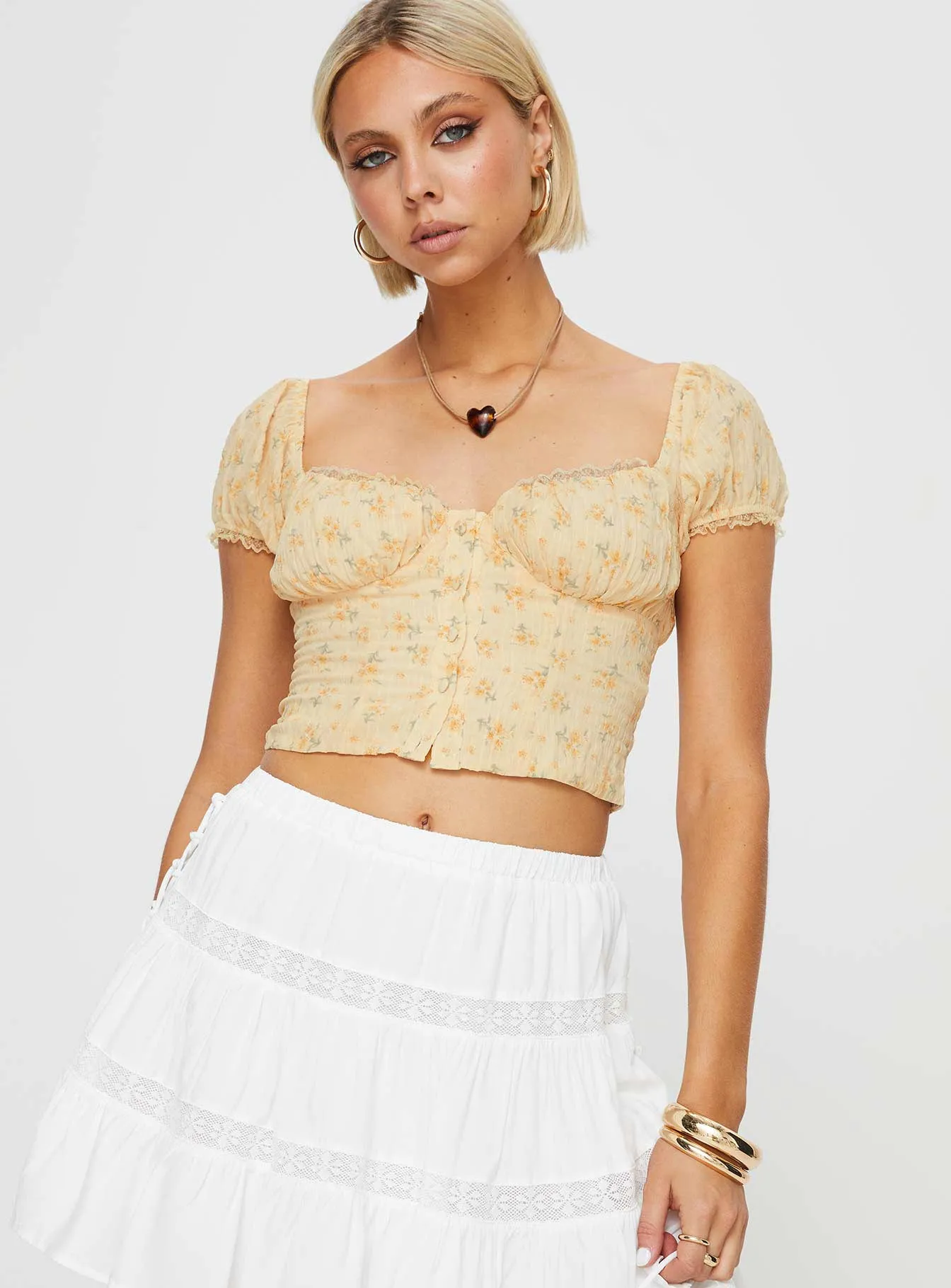 Karian Top Cream Floral