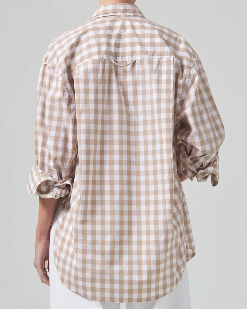 Khaki Gingham Kayla Shirt