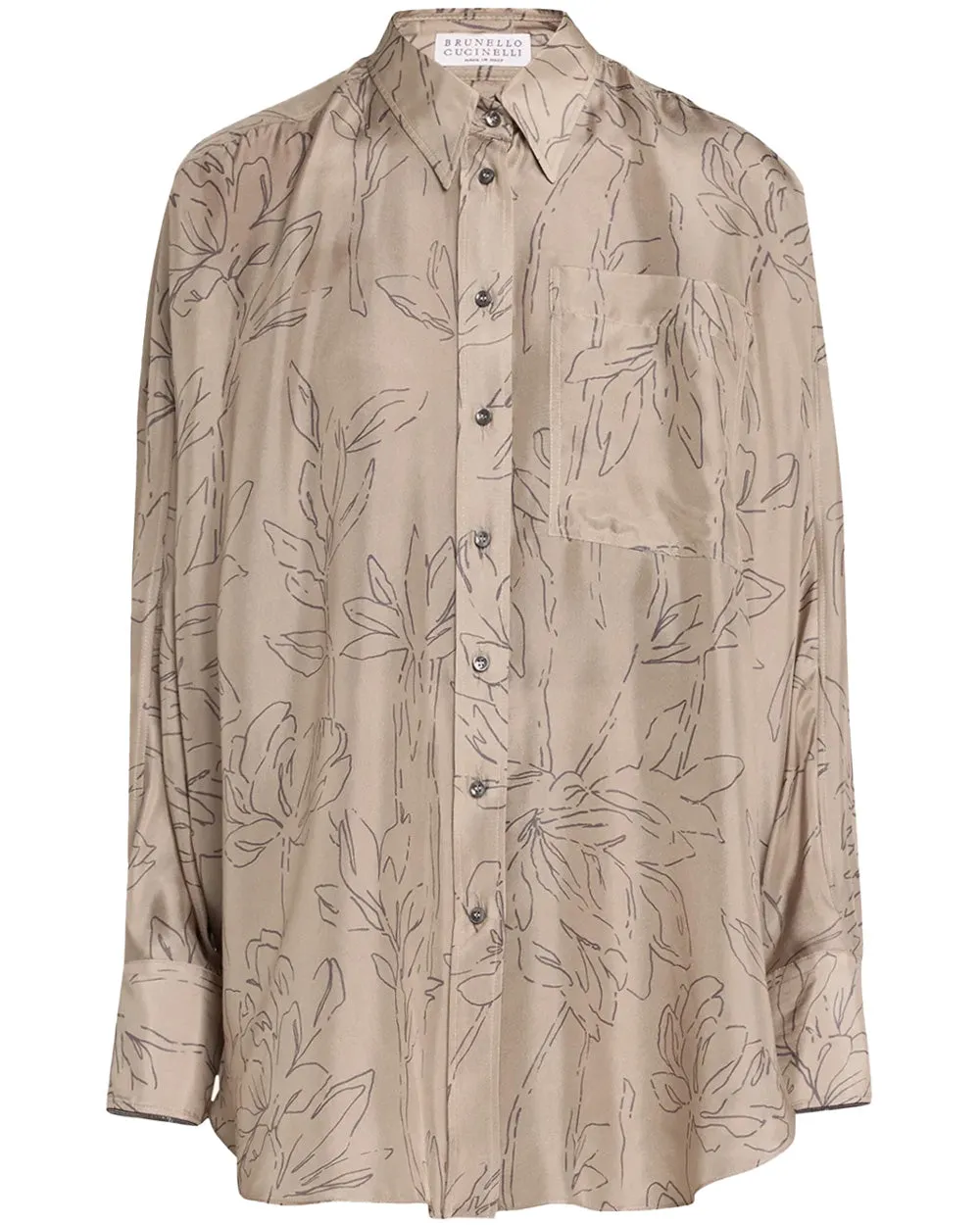 Khaki Oversized Magnolia Blouse