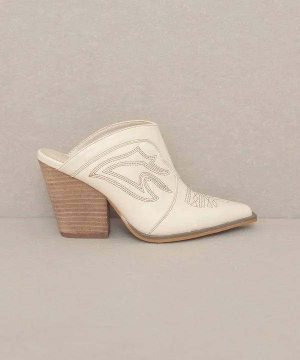 Kiara - Western Inspired Heeled Mule