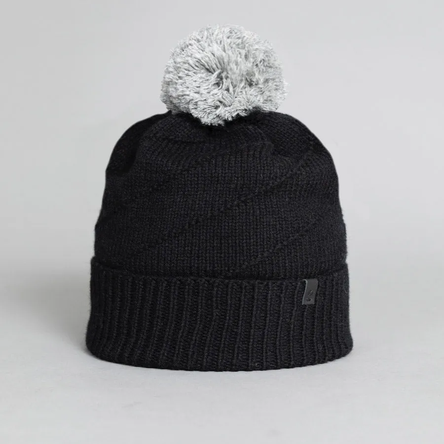 Kids Pom Pom Beanie - Black