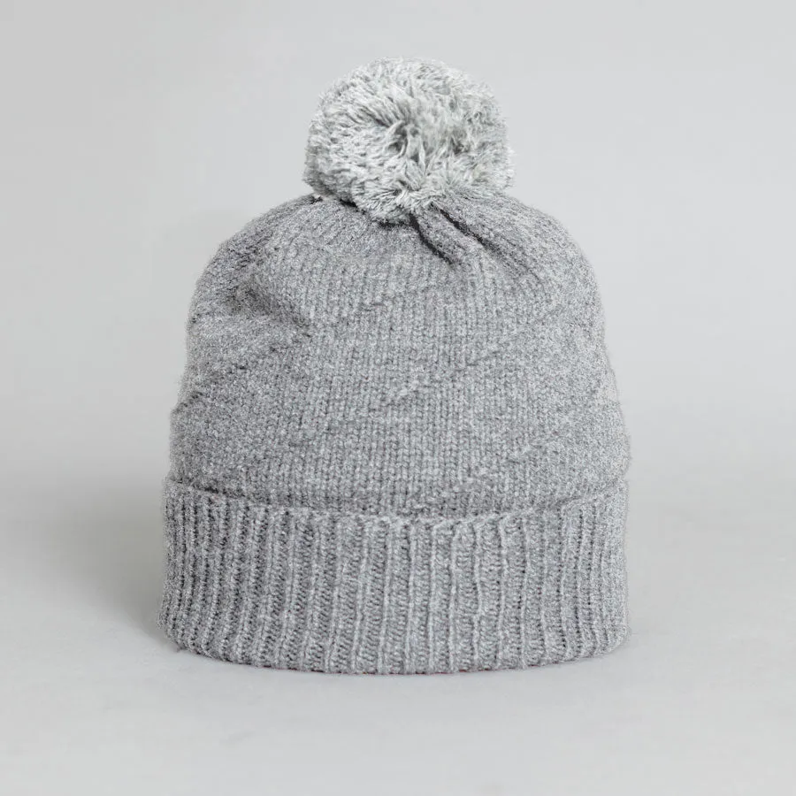 Kids Pom Pom Beanie - Flint Grey