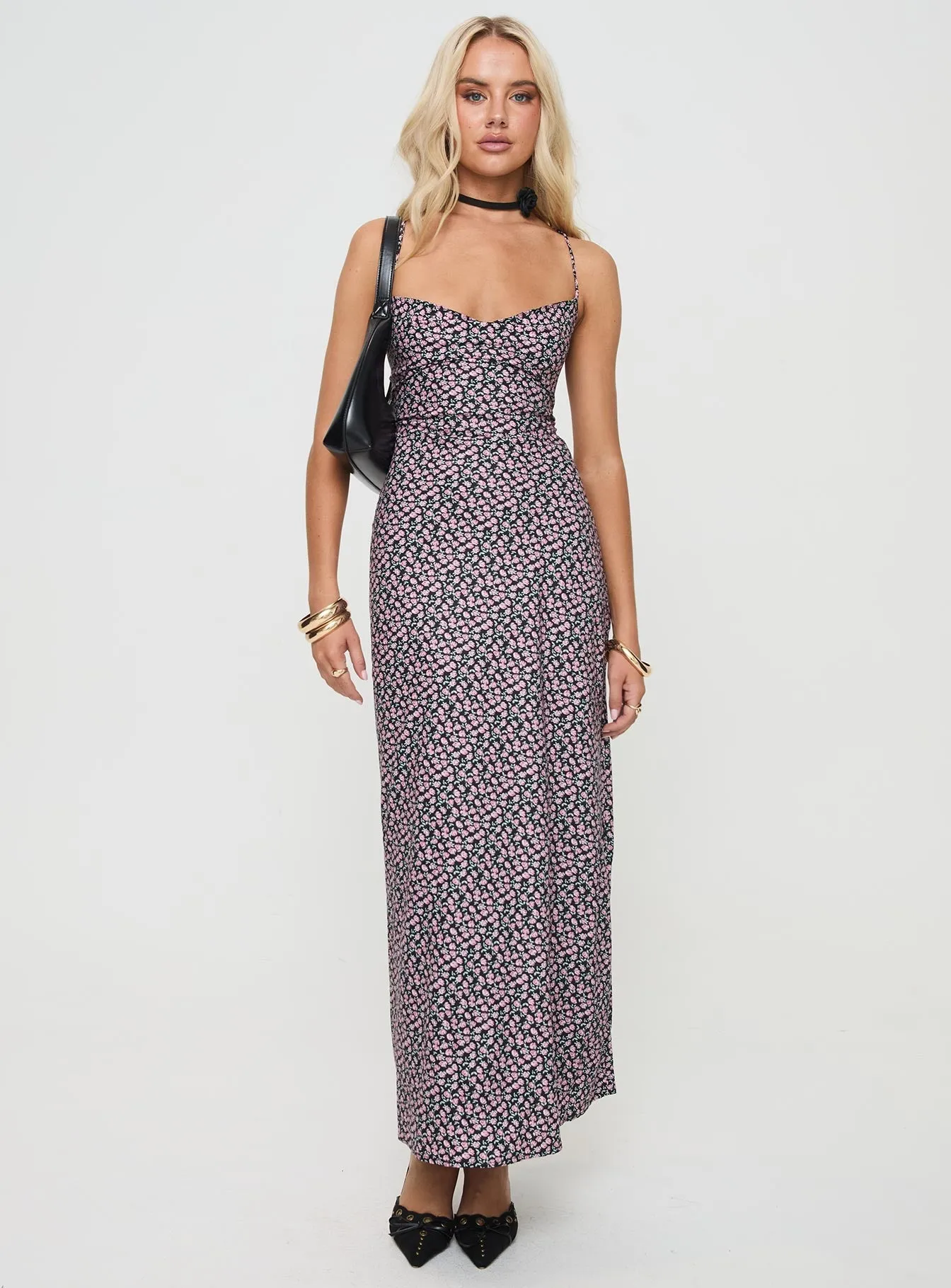 Laurent Maxi Dress Black Floral