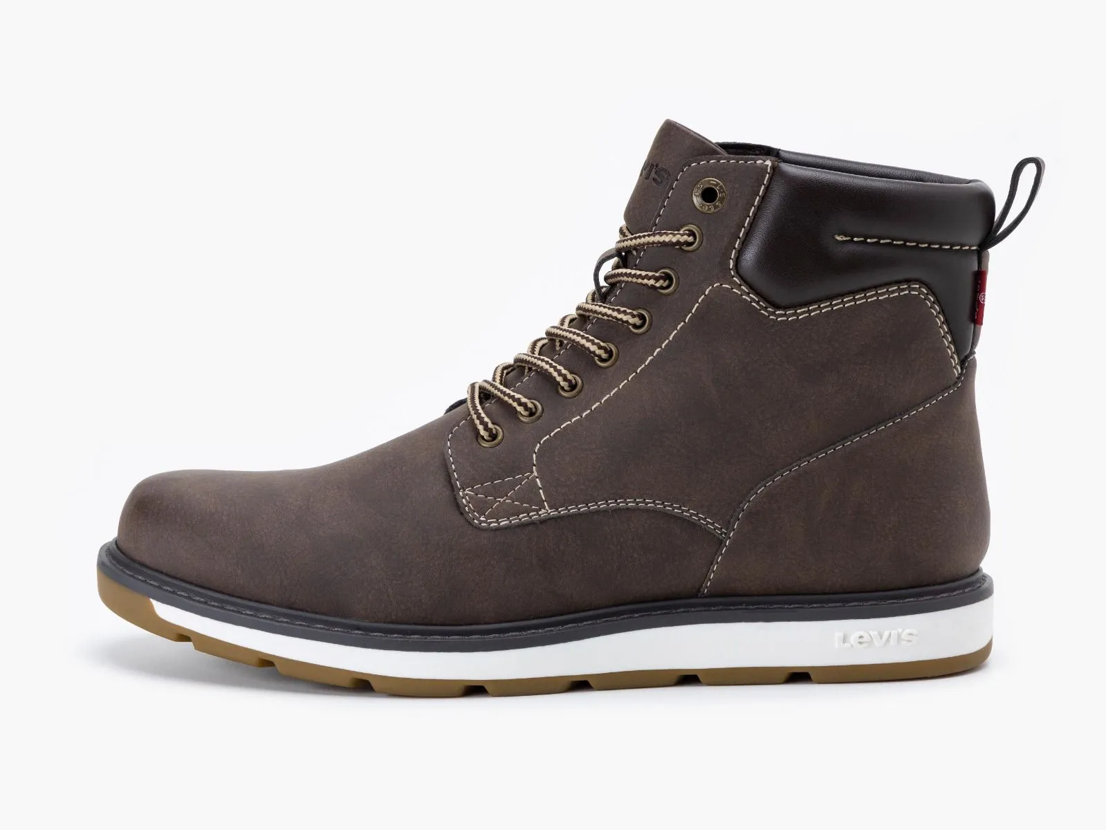 Levis Marshall Lace Up Boots Dark Brown