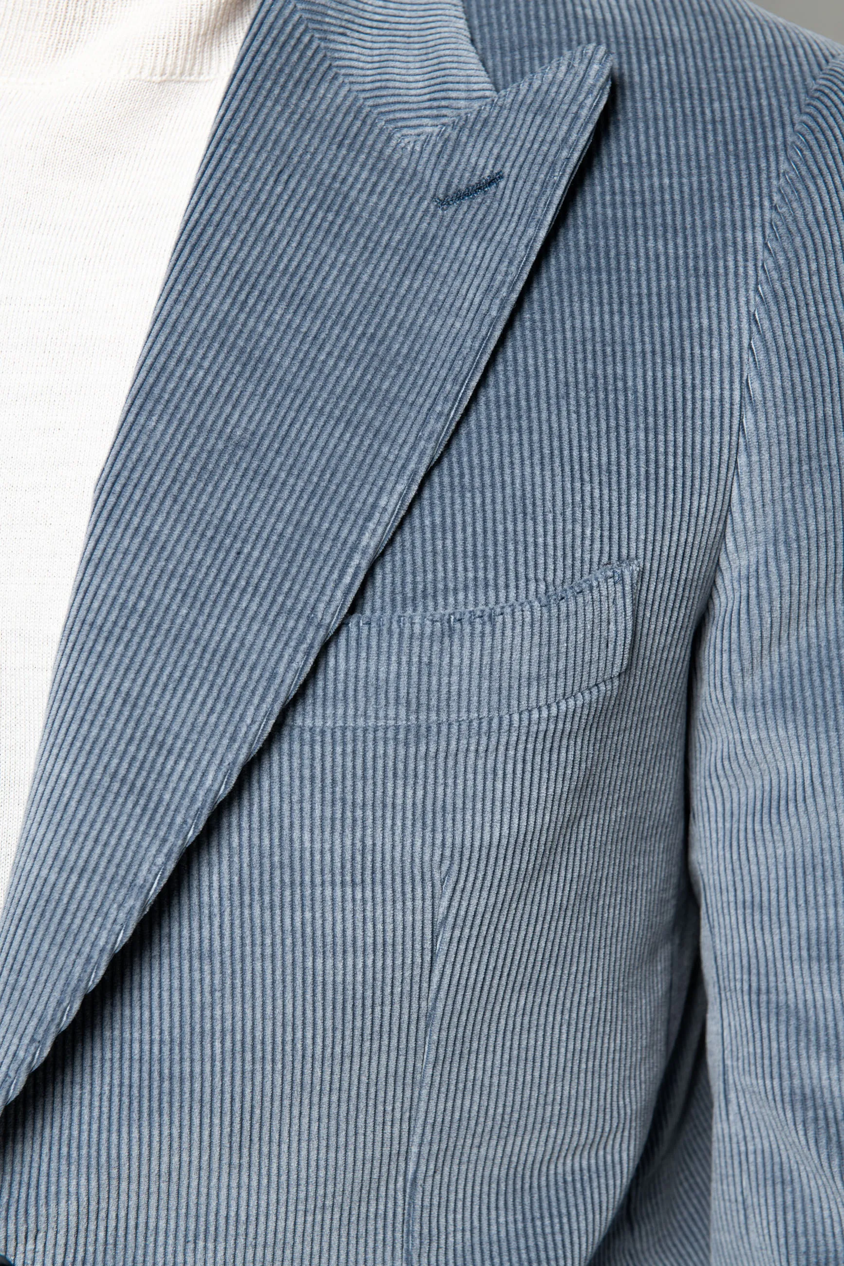 Light blue corduroy jacket Soragna Capsule Collection - Made in Italy